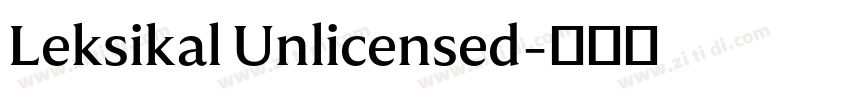 Leksikal Unlicensed字体转换